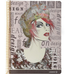 Logigraf Σπιράλ Τετράδιο Ριγέ Α4 90 Φύλλων 2 Θεμάτων Style (Διάφορα Σχέδια)