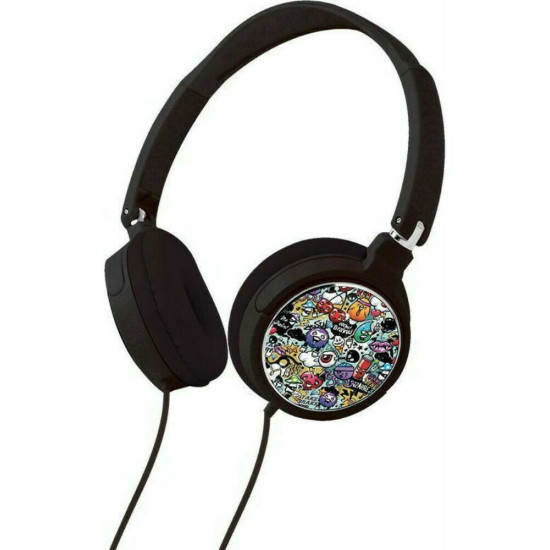 I-Total Ενσύρματα On Ear Παιδικά Ακουστικά Μαύρα