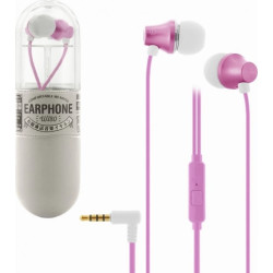 WK Wi80 In-ear Handsfree με Βύσμα 3.5mm Ροζ
