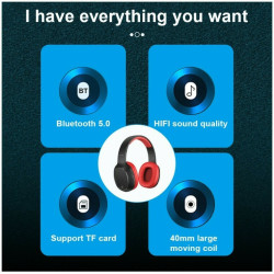 WK M8 Ασύρματα Bluetooth Over Ear Ακουστικά με 4 ώρες Λειτουργίας 