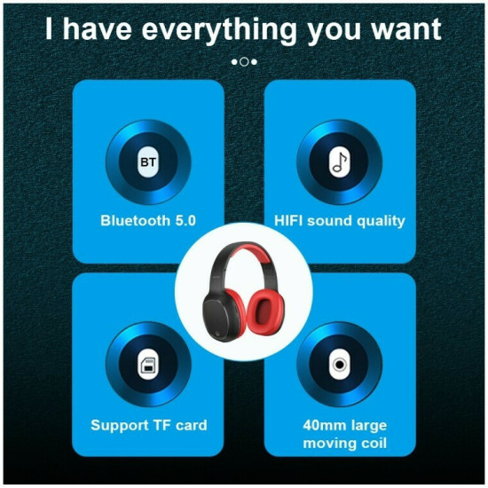 WK M8 Ασύρματα Bluetooth Over Ear Ακουστικά με 4 ώρες Λειτουργίας