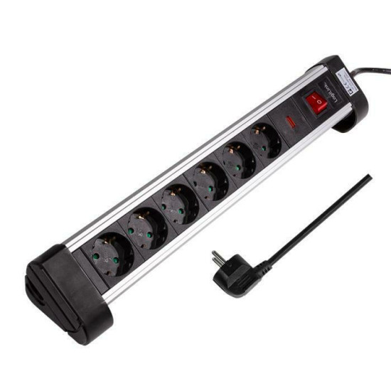 LPS215 - Πολύμπριζο ασφαλείας LogiLink 6 θέσεων