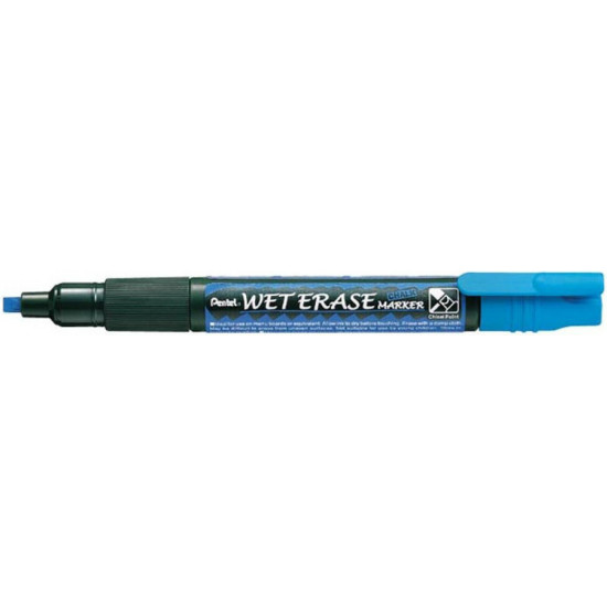 Pentel Wet Erase Chalk Marker Μαρκαδόρος Μπλε Μαυροπίνακα Υγρής Κιμωλίας για Γυαλί 2-4mm