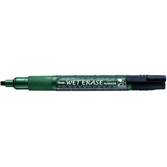 Pentel Wet Erase Chalk Marker Μαρκαδόρος Μαύρος Μαυροπίνακα Υγρής Κιμωλίας για Γυαλί 2-4mm