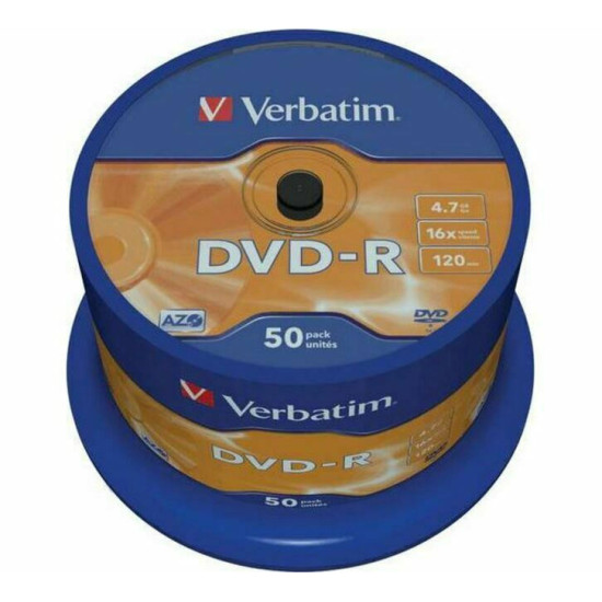 Verbatim Εγγράψιμα DVD-R 16x 4.7GB Cake Box 50τμχ
