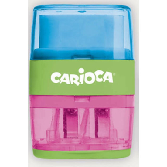 Carioca Διπλή Ξύστρα με Γόμα (Διάφορα Χρώματα)