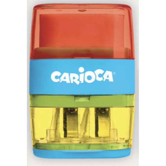 Carioca Διπλή Ξύστρα με Γόμα (Διάφορα Χρώματα)