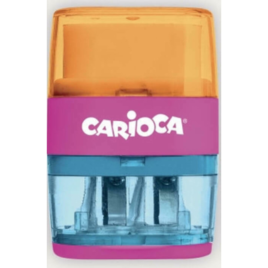 Carioca Διπλή Ξύστρα με Γόμα (Διάφορα Χρώματα)