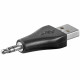 Goobay USB 2.0 Hi-Speed Adaptor Μετατροπέας 3.5mm male σε USB-A male