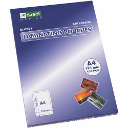 Ζελατίνες Πλαστικοποίησης D.rect A4 125 microns 100τμχ