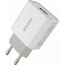 WK Φορτιστής Χωρίς Καλώδιο με Θύρα USB-A 18W Quick Charge 3.0 Λευκός (WP-U57)