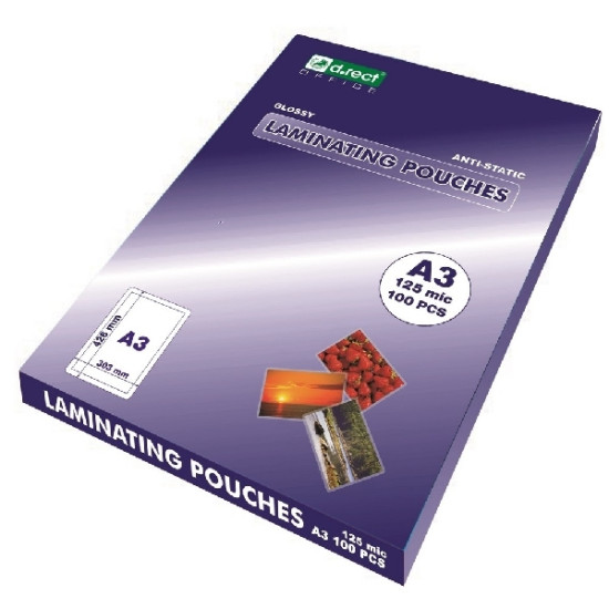 D.Rect Δίφυλλο Πλαστικοποίησης Α3 125mic 100τμχ [009249]