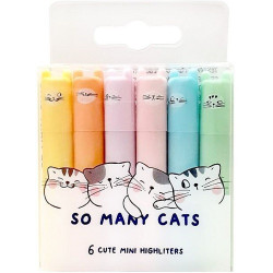 M&G So Many Cats Σετ Μαρκαδόρων Υπογράμμισης 6τμχ