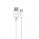 WK WDC-092 USB 2.0 Cable USB-C male - USB-A male Λευκό 2m