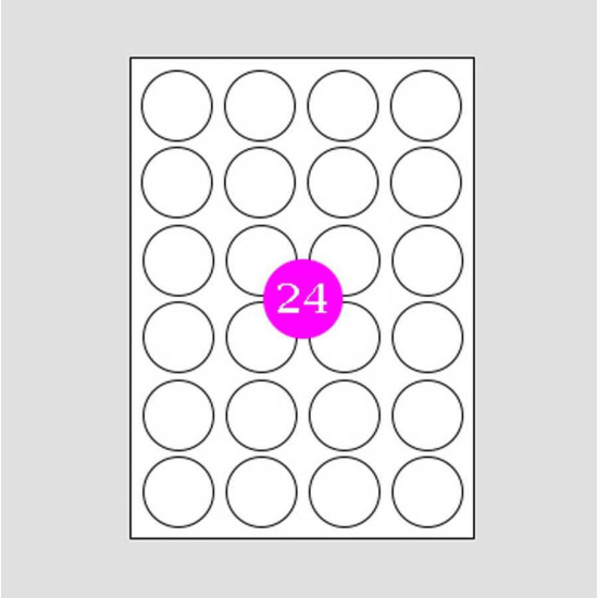 Romeo Maestri 2400 Αυτοκόλλητες Ετικέτες Α4 Στρογγυλές 40mm