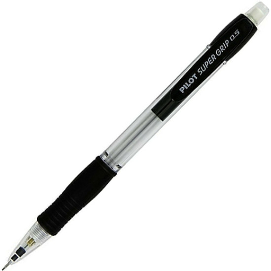 Pilot Super Μηχανικό Μολύβι 0.5mm με Γόμα Μαύρο