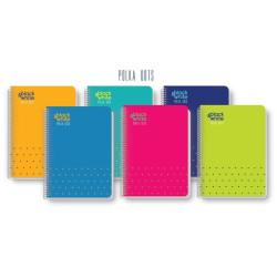 Label Label Σπιράλ Τετράδιο Ριγέ Α4 175 Φύλλων 1 θέματος Polka (Διάφορα Χρώματα)