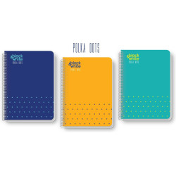 Label Label Σπιράλ Τετράδιο Ριγέ Α4 175 Φύλλων 1 θέματος Polka (Διάφορα Χρώματα)