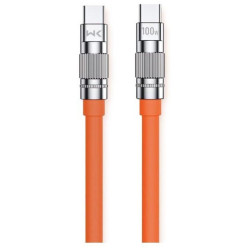 WK WDC-188 USB 2.0 Cable USB-C male - USB-C male 100W Πορτοκαλί 1m
