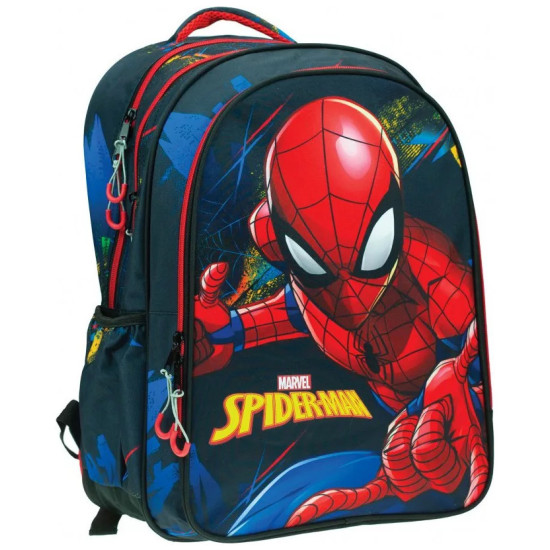 Gim Spiderman Blue Net Σχολική Τσάντα Πλάτης Νηπιαγωγείου σε Μπλε χρώμα Μ35 x Π20 x Υ46εκ