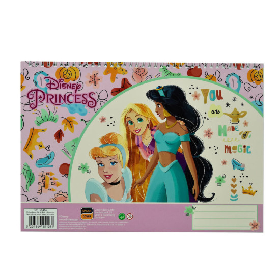 Gim Μπλοκ Ζωγραφικής Princess Summer Fun Stickers A4 21x29.7cm 40Φύλλα