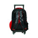 Gim Spiderman Black City Σχολική Τσάντα Τρόλεϊ Δημοτικού σε Μαύρο χρώμα