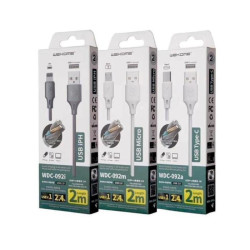 WK WDC-092 USB 2.0 Cable USB-C male - USB-A male Λευκό 2m