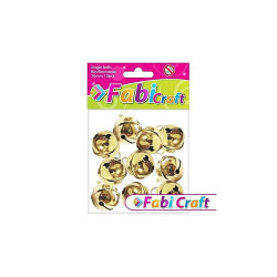 Fabi Διακοσμητικό Κουδουνάκι για DIY Κατασκευές Χρυσό Σετ 10τμχ 10mm