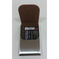 Θήκη καρτών μονή πολυτελείας μεταλλική καφέ Θήκη καρτών μονή πολυτελείας μεταλλική καφέ