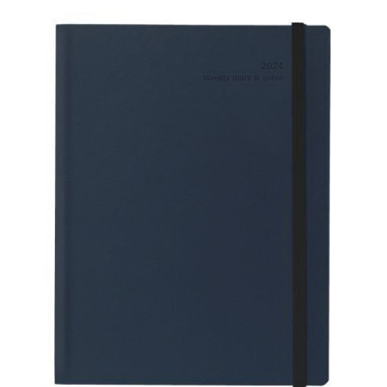 Θεοφύλακτος Ημερήσια Ατζέντα Μπλε 2024 19x25cm