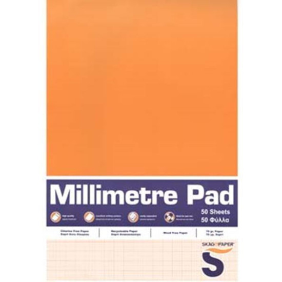 Μπλόκ μιλιμετρέ Α4 Φ.50 ριγέ 70γρ.