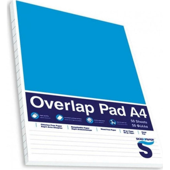 Μπλόκ γραφής Α4 Φ.50 ριγέ 60γρ.