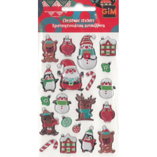 Gim Χριστουγεννιάτικα Αυτοκόλλητα (Διάφορα Σχέδια)
