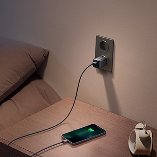 Ugreen Φορτιστής με Καλώδιο GaN 30W Γκρι (25257)