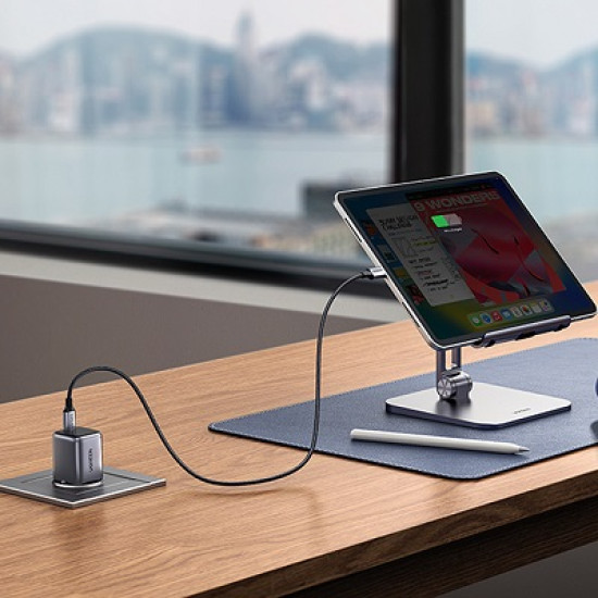 Ugreen Φορτιστής με Καλώδιο GaN 30W Γκρι (25257)