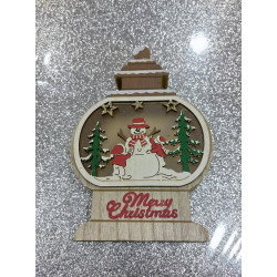 +Efo Χριστουγεννιάτικη Φωτιζόμενη Διακοσμητική Ξύλινη Παράσταση Μπαταρία 17x11εκ.