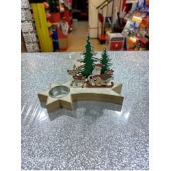 +Efo Χριστουγεννιάτικη  Διακοσμητική Ξύλινη Παράσταση ρεσώ 18x13,5εκ.