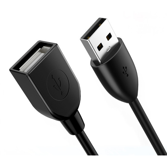 Cabletime USB 2.0 Cable USB-A male - USB-A female Μαύρο 0.5m