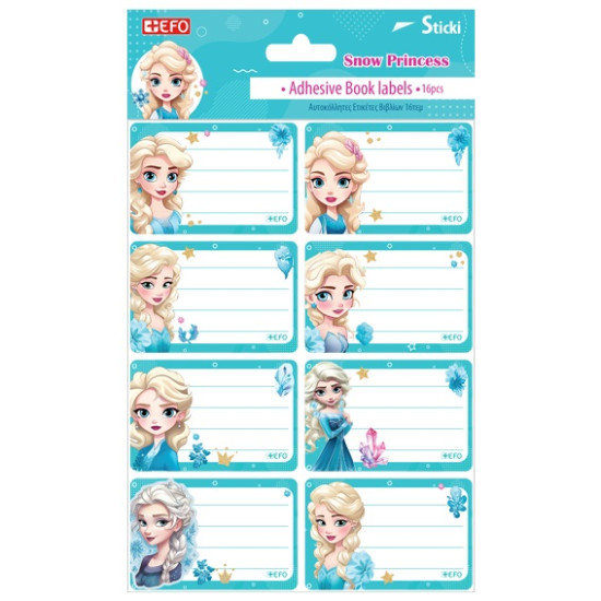 +Efo Αυτοκόλλητες Ετικέτες Snow Princess 16τμχ