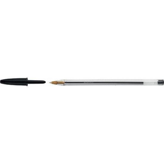 Bic Στυλό Ballpoint 1.0mm με Μαύρο Mελάνι Cristal Original