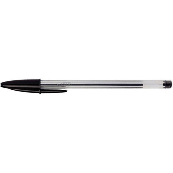Bic Στυλό Ballpoint 1.0mm με Μαύρο Mελάνι Cristal Original