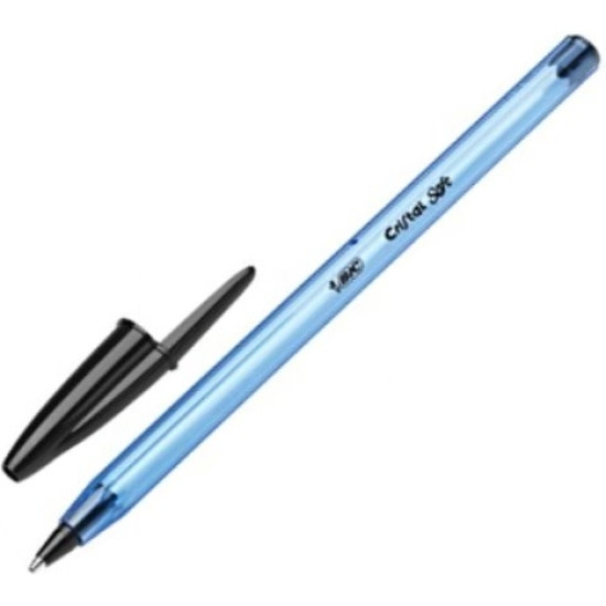 Bic Στυλό Ballpoint 1.2mm με Μαύρο Mελάνι Cristal Soft