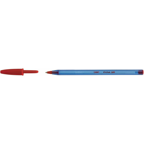 Bic Στυλό Ballpoint 1.2mm με Κόκκινο Mελάνι Cristal Soft