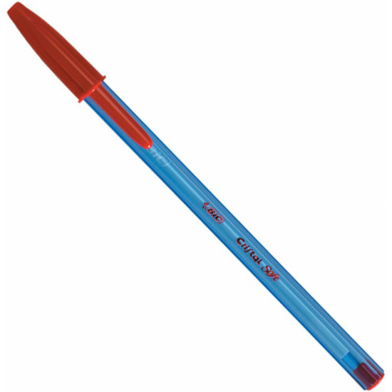 Bic Στυλό Ballpoint 1.2mm με Κόκκινο Mελάνι Cristal Soft