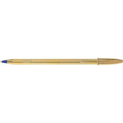 Bic Στυλό Ballpoint 1.0mm με Μπλε Mελάνι Cristal Original Shine Χρυσό