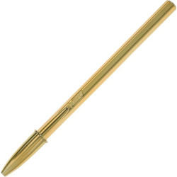 Bic Στυλό Ballpoint 1.0mm με Μπλε Mελάνι Cristal Original Shine Χρυσό