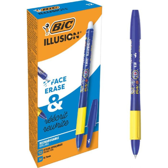 Bic Στυλό Erasable Illusion Μπλε 0.7mm