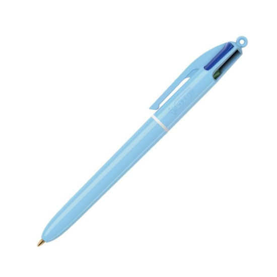 Bic Στυλό 4 Χρωμάτων Medium 1.0mm Pastel Γαλάζιο