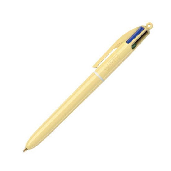 Bic Στυλό 4 Χρωμάτων Medium 1.0mm Pastel Κίτρινο