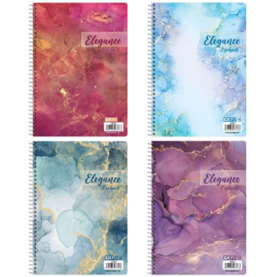 +Efo Τετράδιο Σπιράλ Α4 60 Φύλλων 2 Θεμάτων (Διάφορα Χρώματα)